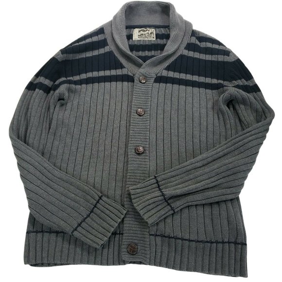 Retro HIPSTER Mr. Rogers Cobain 70s Nerdy Geek Button up CARDIGAN SWEATER - Picture 4 of 6